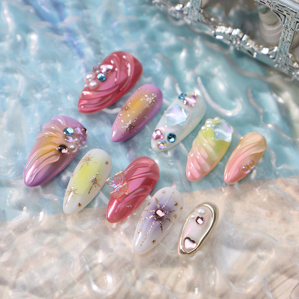 Mermaid Princess With Wavy Pattern