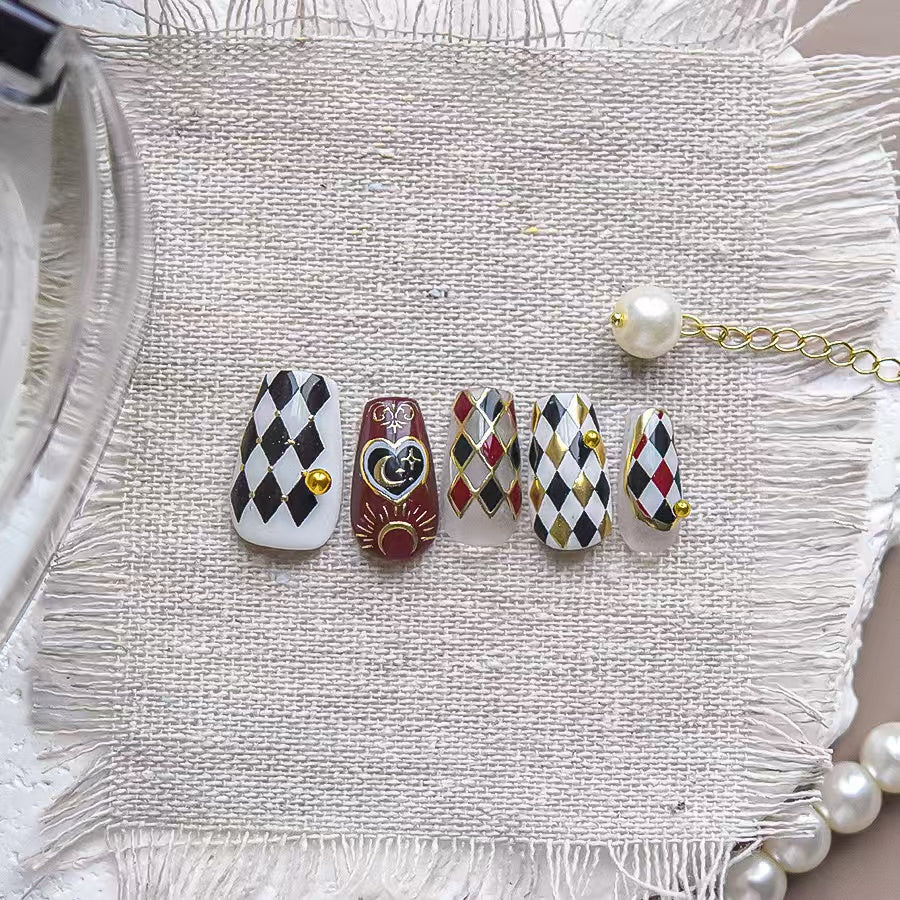 Gold Outlined Checkerboard Chic