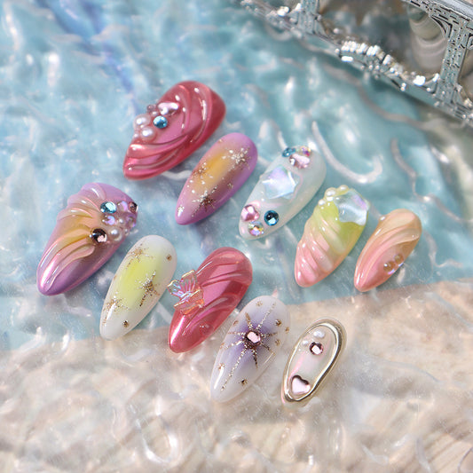 Mermaid Princess With Wavy Pattern