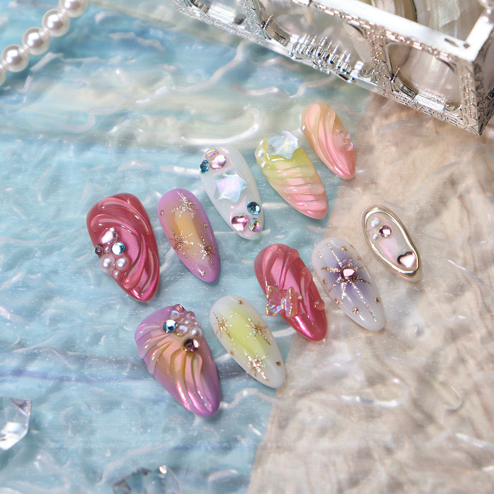 Mermaid Princess With Wavy Pattern