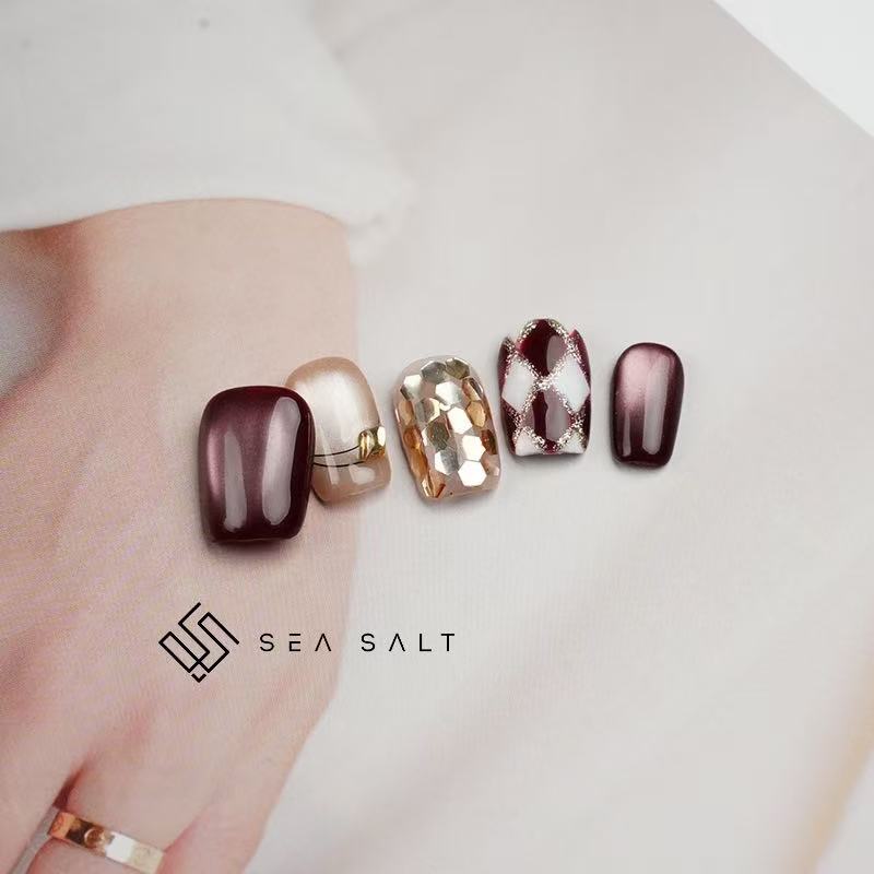 Golden And Deep Burgundy Tide