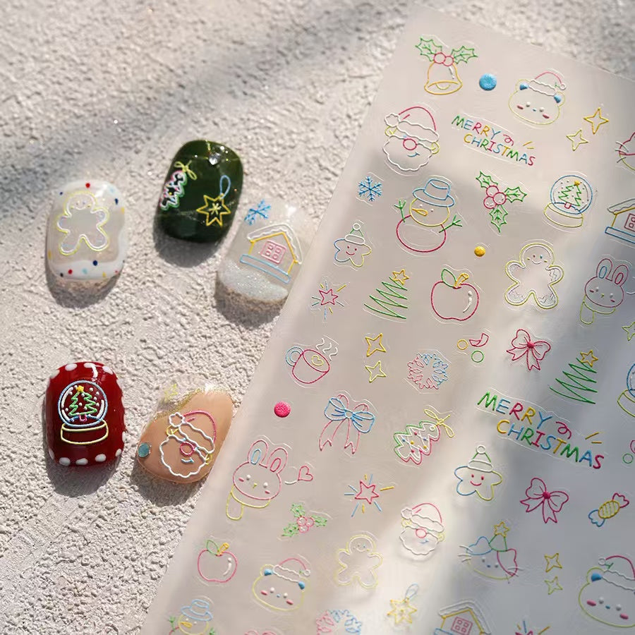 Holiday Vibe Nail Stickers