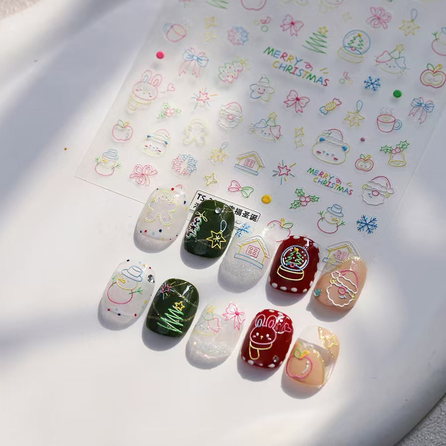 Holiday Vibe Nail Stickers