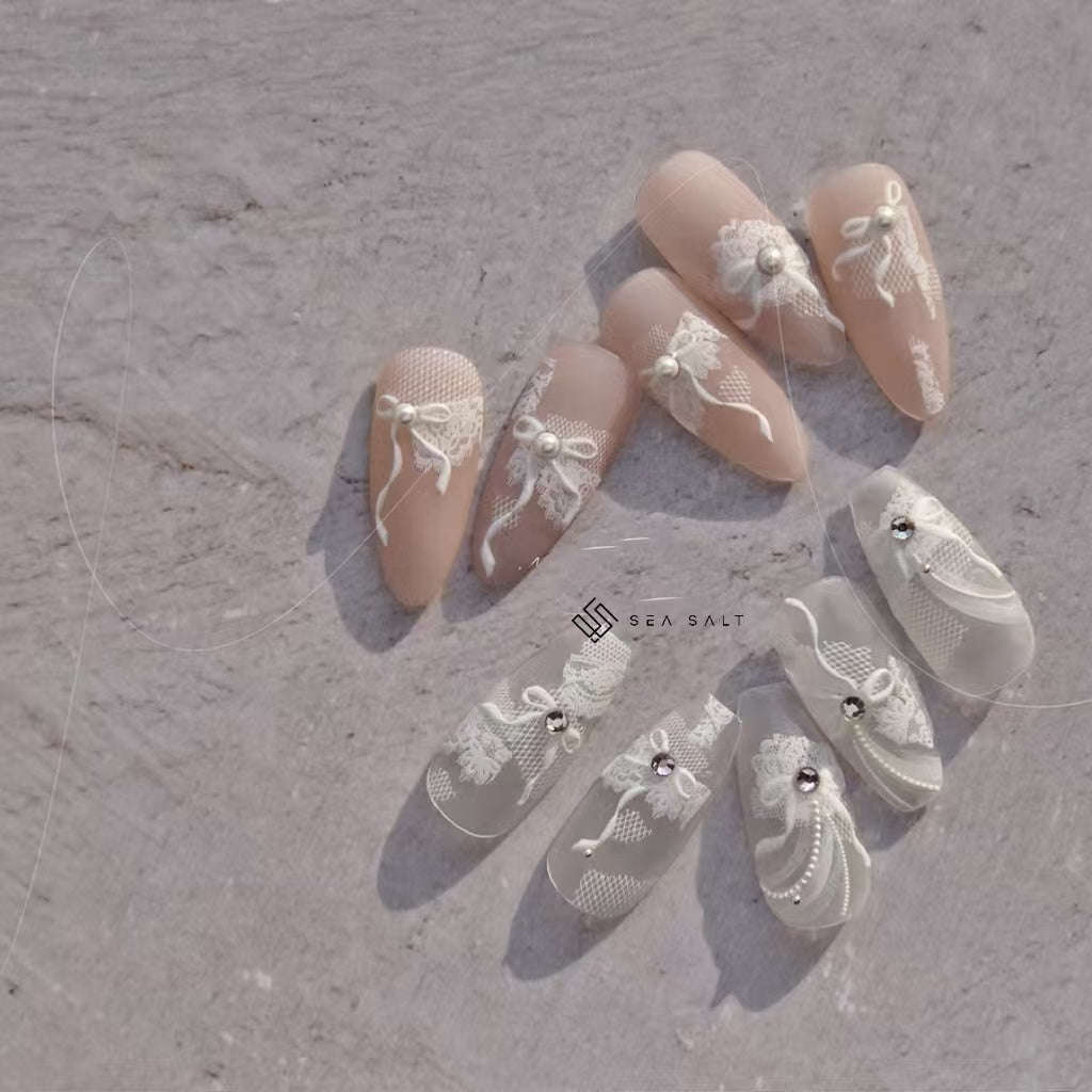 lacebow nail stickers