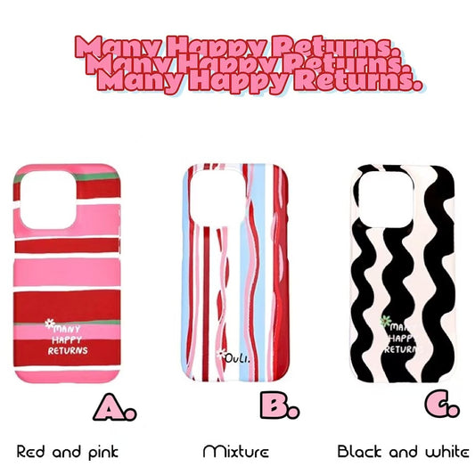 Dopamine Striped and Wavy Patterns Phone Case